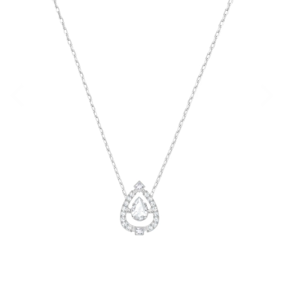 Swarovski Silver Teardrop Necklace